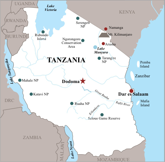 Tanzania Map