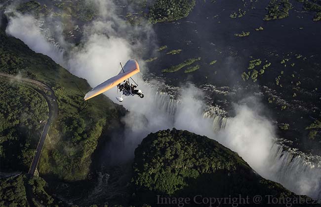 Microlite Flight over Victoria Falls