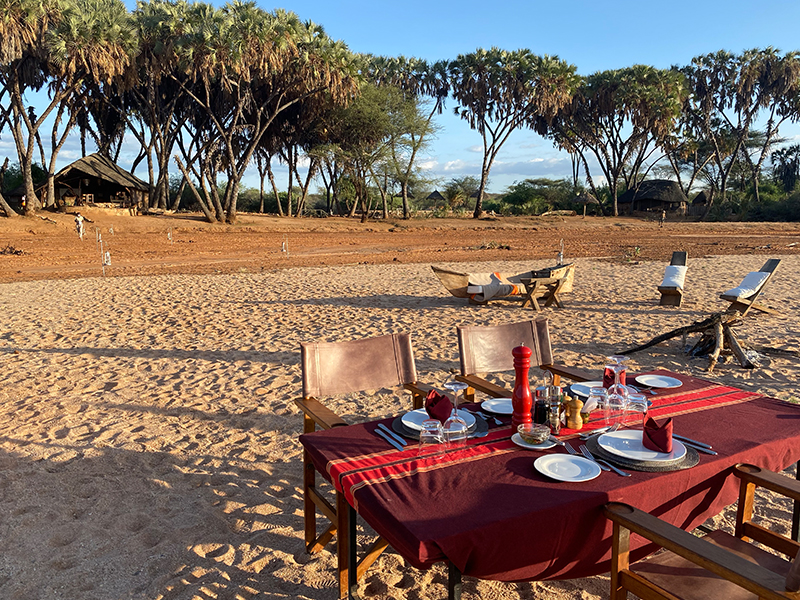 Dinner Set up at Saruni Rhino