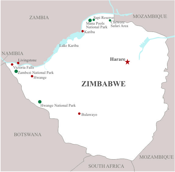 Zimbabwe Map